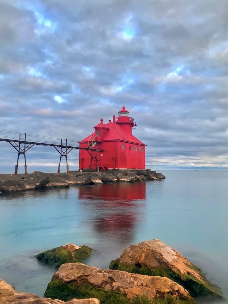 Sturgeon Bay Ship Canal Pierhead Front Lighthouse